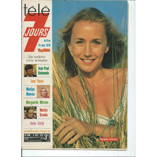 Couverture De Télé 7 Jours Du 08/09/1979 Brigitte Fossey + 24 Pages ( Georges Cziffra, Jean-Paul Sartre, Miroslav Brosek )