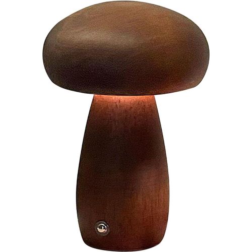 Veilleuse En Bois En Forme De Champignon, Jolie Lampe De Bureau En Forme De Champignon, Rechargeable Par Usb, Veilleuse Réglable Pour Chambre À Coucher, Décoration D'intérieur (Cou[Vei9271318]