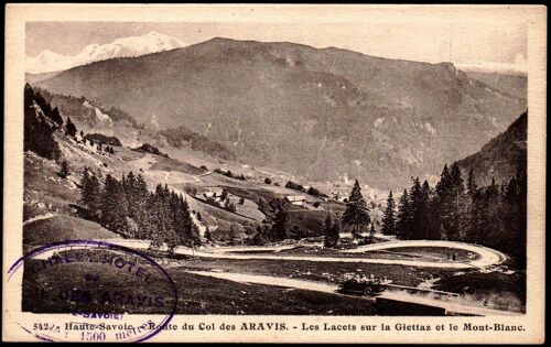 Carte Postale Ancienne, France, Haute Savoie ( 74 ), Route Du Col Des Aravis, Les Lacets Sur La Giettaz
