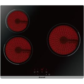 Brandt BPV6320B - Vitrocéramique - 3 plaques de cuisson - Niche - largeur : 56 cm - profondeur : 49 cm - noir - noir