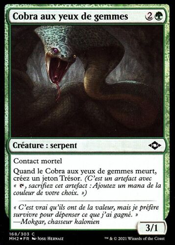 Cobra Aux Yeux De Gemmes - Foil - Magic - Horizons Du Modern 2 - C - 168/303