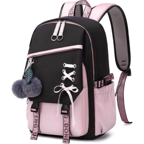 Sac D'École Fille Primaire Sac À Dos Mignon Léger Mode Sac À Dos D'École Fille Collège Cartable Kawaii Plusieurs Poches