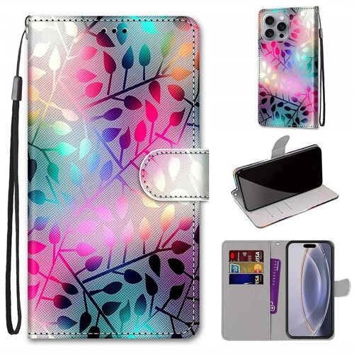 Saturcase Coque Pour Apple Iphone 16 Pro Max, Beau Pu Cuir Magnétique Flip Portefeuille Support Porte-Carte Dragonne Protecteur Housse Étui Pour Apple Iphone 16 Pro Max (Dk-13)