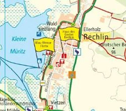 Müritz-Nationalpark, Waren - Röbel - Mirow - Neustrelitz 1 : 50 000