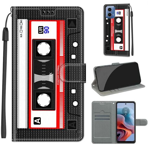 SATURCASE Coque pour Motorola Moto G34 5G, Beau PU Cuir Magnétique Flip Portefeuille Support Porte-carte Dragonne Protecteur Housse Étui pour Motorola Moto G34 5G (DY-11)
