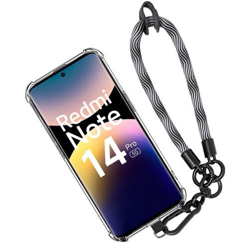 Coque Bracelet Pour Xiaomi Redmi Note 14 Pro 5g (Pas Pour 4g), Antichoc Avec Bracelet Amovible Gris - E.F.Connection