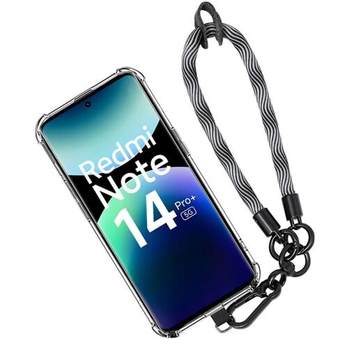 Coque Bracelet Pour Xiaomi Redmi Note 14 Pro+ 5g/Note 14 Pro Plus 5g, Antichoc Avec Bracelet Amovible Gris - E.F.Connection