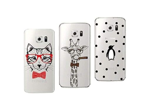 Samsung Galaxy S6 Edge - Pack De 3 Coques Gel Souple Avec Impression Fantaisie