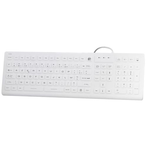 T'nB - Clavier - IP68, médical - rétroéclairé - AZERTY - Français - blanc