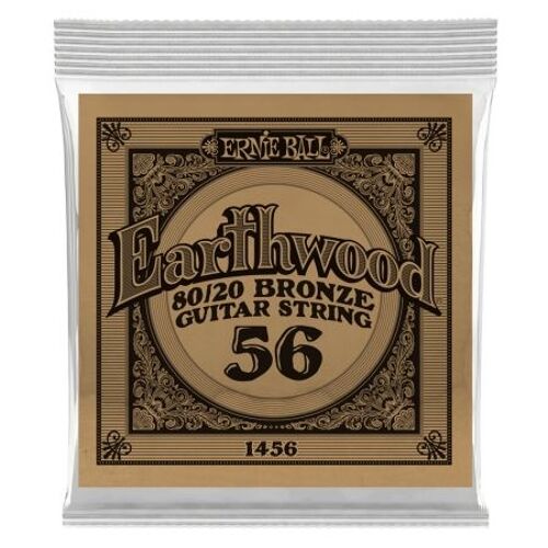 Ernie Ball - 1456 - Earthwood 80/20 Bronze 56 - Corde De Guitare Acoustique - Unité