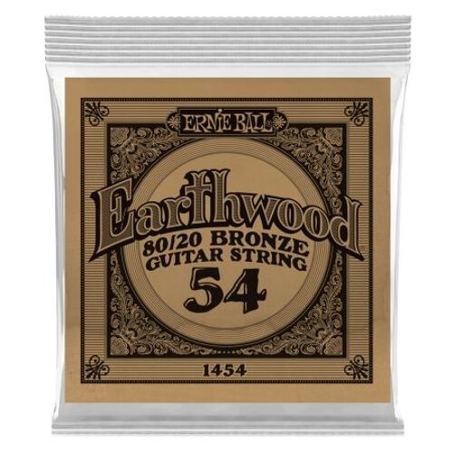Ernie Ball 1454 - Corde Acoustique Au Détail Earthwood 80/20 Bronze - Filé Bronze 054