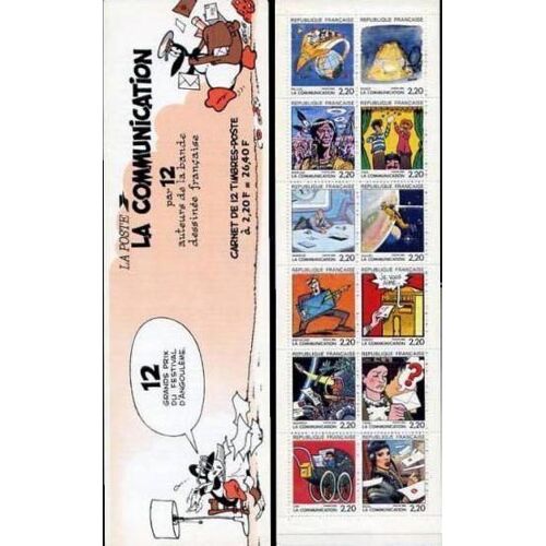 France 1988, Très Belle Bande Carnet Yvert 2515, La Communication Vue Par 12 Auteurs De Bd, Timbres Neufs** Luxe 2503 2504 2505 2506 2507 2508 2509 2510 2511 2512 2513 2514, . -