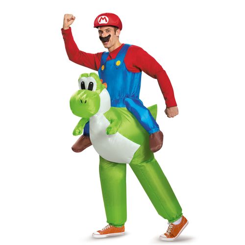 Déguisement Gonflable Mario Sur Yoshi Nintendo Adulte