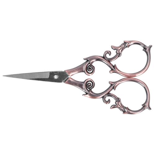 Ciseaux rétro en acier inoxydable forme de gourde bricolage Vintage petite broderie outils de coupeRouge antique