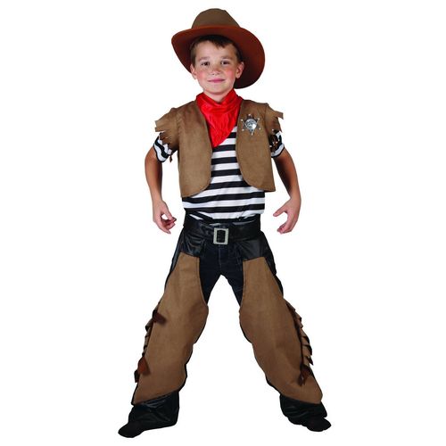 Déguisement Cowboy Garçon Marron - Taille: M 7-9 Ans (120-130 Cm)