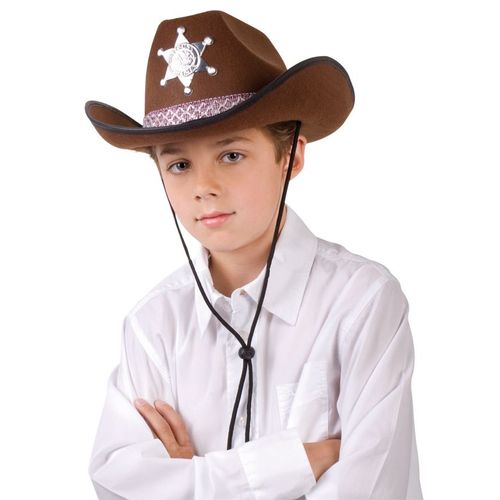 Chapeau Sheriff Marron Pour Enfant