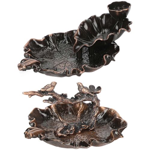 Lotus Refoulement Encens Brûleur Cône Stick Holder Frog Branch Set Méditation Bouddhiste Décor