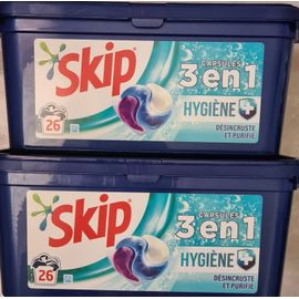 Lessive skip capsules 3 en 1  hygiene 52pods