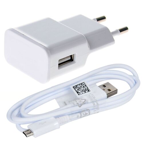 Chargeur Secteur + Câble Micro Usb Samsung Galaxy J7 2016 - Blanc -Kaeesi®
