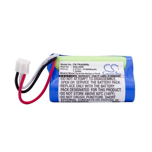 Batterie Ni-MH 3,6v 2000mAh / 7.20Wh type 3AA-HHC pour TDK Life on Record A28, Life on Record A28 Tr