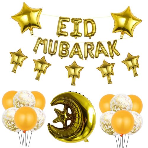 Aïd Ballons Ramadan Décoration Eid Party Décoration Décoration Intérieur Photo Prop Gold