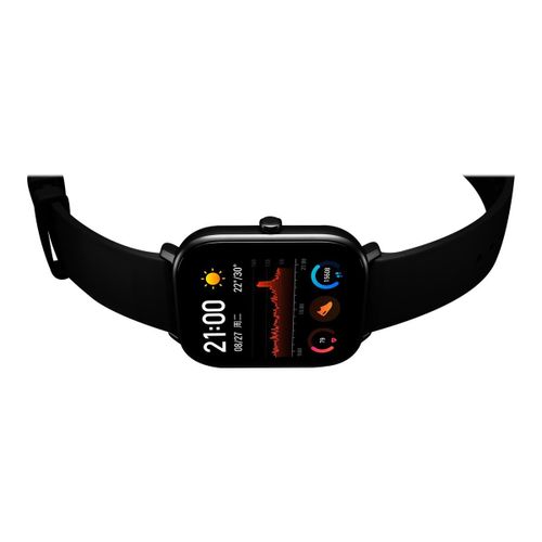 Amazfit GTS - Noir obsidienne - montre intelligente avec bracelet - silicone - noir - affichage 1.65" - NFC, Bluetooth - 24.8 g