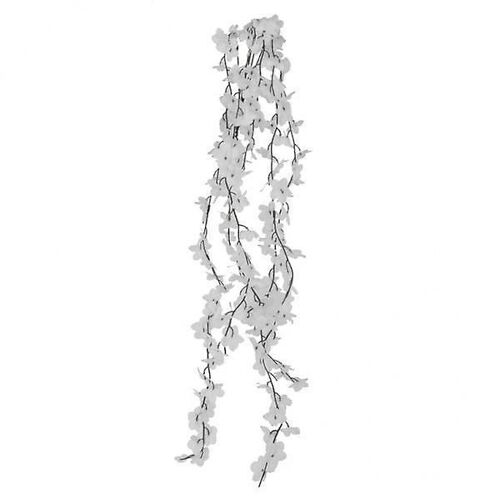7x5-branche Mur artificiel Suspendu Lierre Vine Fausse Soie Fleurs Home Decor Blanc