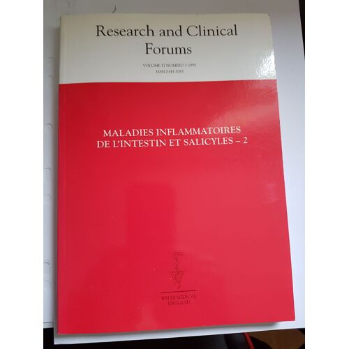 Research And Clinical Forums " Maladies Inflammatoires De L' Intestin Et Salicycles - 2 " Volume 17 Numero 1 1995