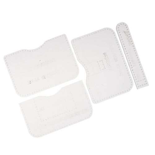 4pcs/Set Clear Acrylic Templates For Card Wallet Bag Leather Crafts Making