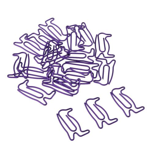 20pcs Metal Clips Animal Shape Paper Clips For Office Home Penguin 3x2cm