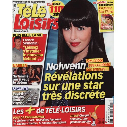 Télé Loisirs / 11-11-2013 N°1446 : Nolwenn Leroy (2p) - Nabilla (1p) - Plus Belle La Vie (1p)