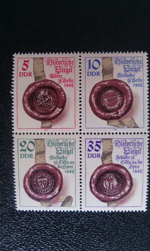 Timbre Allemagne Rda - Ddr Yt 2516-2519 Séries: Sceau De Guilde Historique 1984