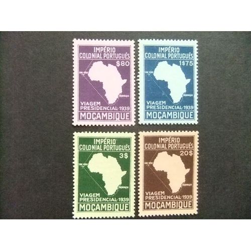 Mocambique Mozambique 1939 Viaje Del Presidente Carmona A Moçambique Yvert 344 / 47 * Mh