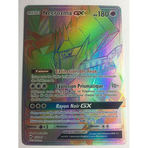 Necrozma Gx 153/147 Carte Pokemon Secrète Soleil Et Lune Ombres Ardentes
