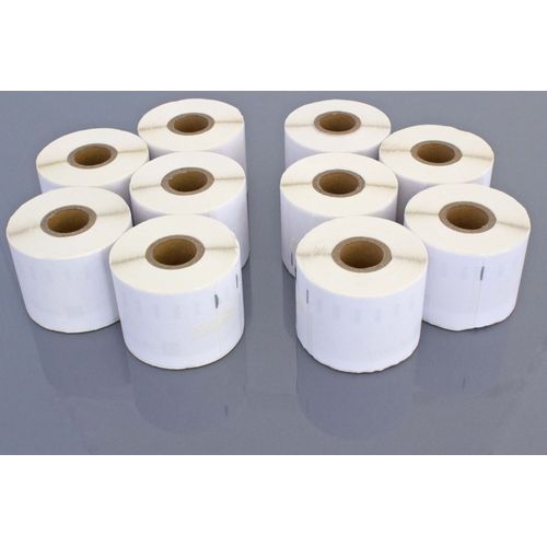 vhbw 10x Rouleau d'étiquettes 54mm x 101mm (220 étiquettes) compatible avec Dymo LabelWriter 330 Turbo, 330, 320 II imprimante d'étiquettes