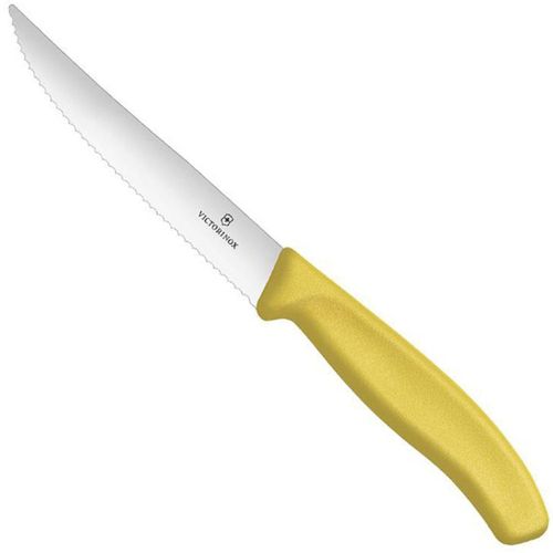 Victorinox Couteau Steak/Pizza Gourmet Swissclassic Lame 12cm Manche Couleur - Jaune