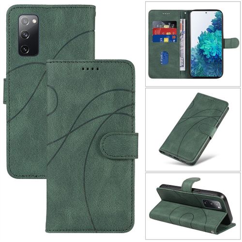 Saturcase Coque Pour Samsung Galaxy S20 Fe 5g, Courbe Pu Cuir Magnétique Flip Portefeuille Support Porte-Carte Dragonne Protecteur Housse Étui Pour Samsung Galaxy S20 Fe 5g (Hx-Vert)