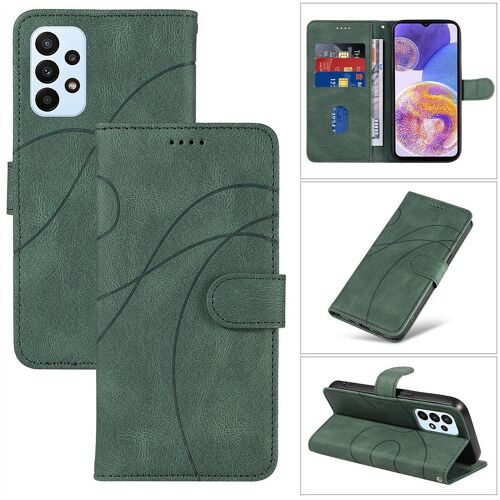 Saturcase Coque Pour Samsung Galaxy A53 5g, Courbe Pu Cuir Magnétique Flip Portefeuille Support Porte-Carte Dragonne Protecteur Housse Étui Pour Samsung Galaxy A53 5g (Hx-Vert)
