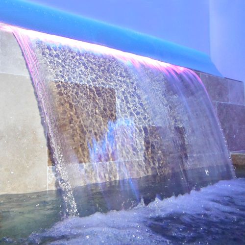 Lame d'eau avec led 4w - 300 x 150mm - cascade pour piscine