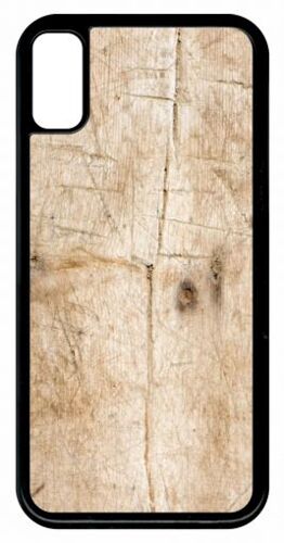 Coque - Bois - Compatible Avec Apple Iphone X - Plastique - Bord Noir