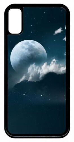 Coque - Pleine Lune - Compatible Avec Apple Iphone X - Plastique - Bord Noir