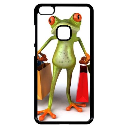 Coque - Grenouille shopping - compatible avec huawei Ascend P10 Lite - Plastique - bord Noir