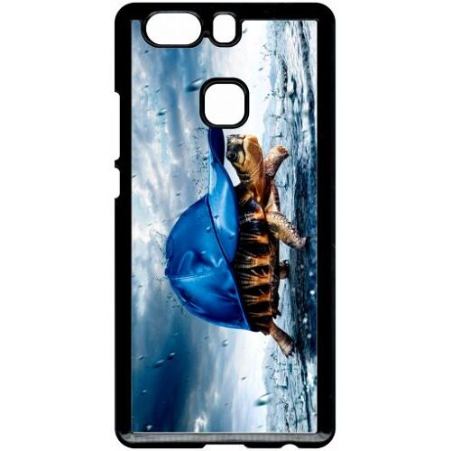 Coque - Tortue Baseball - Compatible Avec Huawei Ascend P9+ - Plastique - Bord Noir