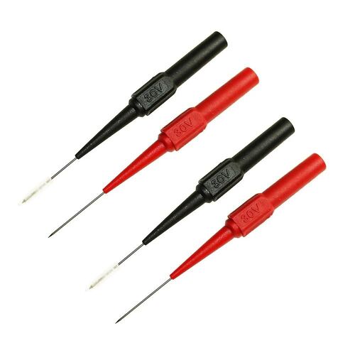 Sondes multimétriques Aiguilles remplaçables Sonde universelle Sonde de test pour Multimètre numérique Câble Feeler Fil Test Ligne de perforation (4pcs)