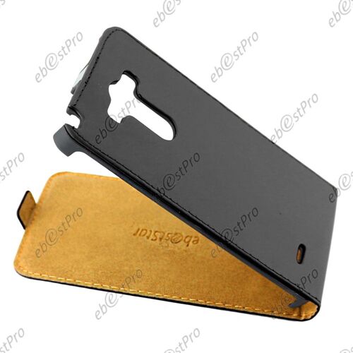 ebestStar ® Housse Coque Etui en PU cuir à rabat ultra fine (SLIM case) pour LG G3 D855, Couleur Noir + Stylet 3 Film Plastique