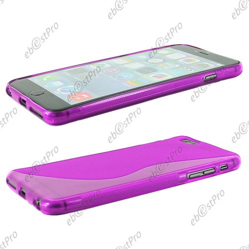 Ebeststar ® Etui Housse Coque S-Line Silicone Protection En Gel Pour Apple Iphone 6s Plus Écran 5,5", Couleur Violet + 1 Film Protection D'écran + Lingette