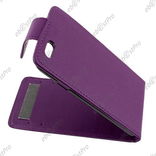 Ebeststar ® Housse Coque Etui Simili Cuir À Rabat Vertical Pour Apple Iphone 6s Écran 4,7", Couleur Violet + Film Verre Trempé