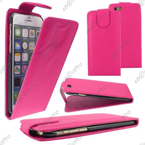 Ebeststar ® Housse Coque Etui Simili Cuir À Rabat Vertical Pour Apple Iphone 6s Écran 4,7", Couleur Rose + 1 Film Protection D'écran + Lingette