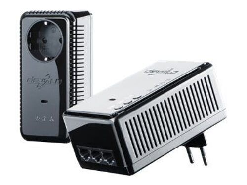 devolo dLAN 200 AVpro Wireless N - Starter Kit - routeur sans fil - commutateur 3 ports - HomePlug AV (HPAV) - 802.11b/g/n - 2,4 Ghz - Branchement mural (pack de 2)