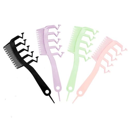 Peigne À Fente Pour Cheveux Ménageux Brosse À Cheveux Z-Slit Fluffy Style Peigne À Cheveux Lisse (4pcs) Niuniu